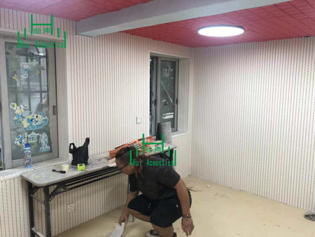 广州越秀区星诺琴行艺术培训中心A级防火吸音板项目