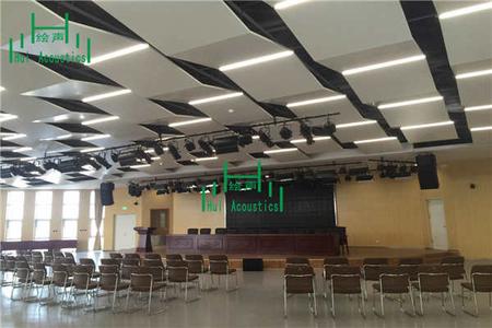 广州威廉希尔中文网站天津高新区第一小学会议室木质吸音板项目完工